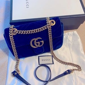 GUCCI Marmont Mini Velvet Crossbody